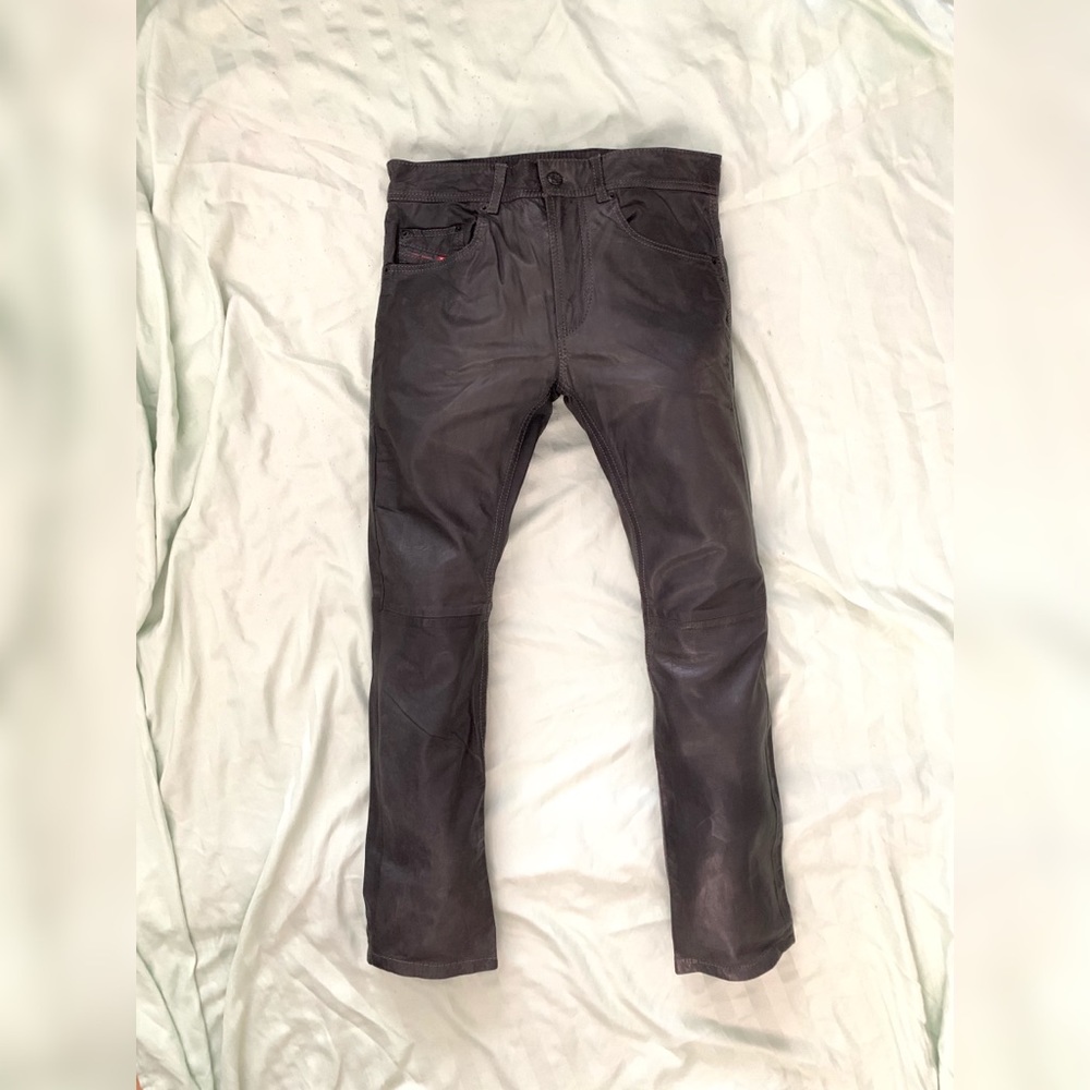 Men’s Diesel Leather Thavar Pants